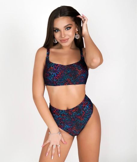 Swimsuit two piece swimsuit top swimsuit high waist pants women swimwear slimming swimsuit Individual Tailoring plus size XS-5XL  swim set