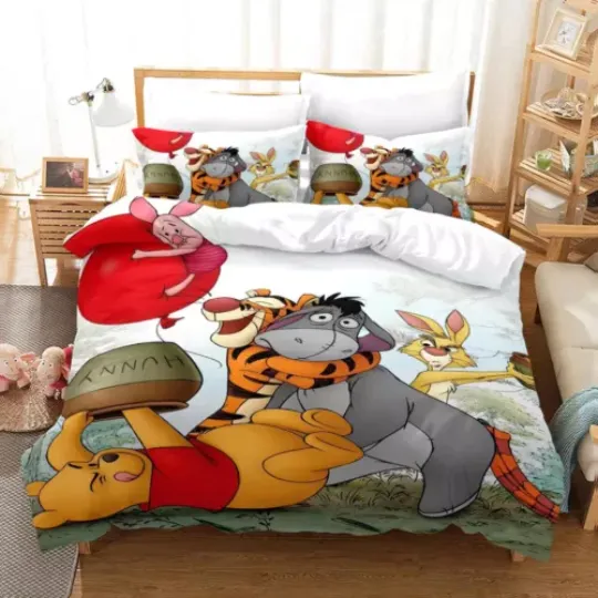 We Are Never Too Old For Winnie The Pooh Characters 3D Bedding Set,Gift For Kids