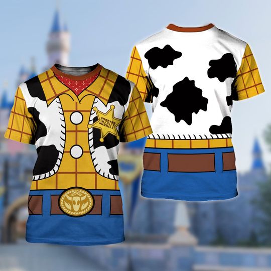 Toy Story Characters Shirt, Woody Costume Cosplay 3D T-Shirt, Halloween Costume For Family Group T Shirt, Toy Shirt For Couple