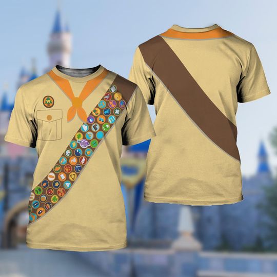 Russell Up Halloween 3D Shirt, Russell Up Halloween Costume For Family Group T-Shirt, Russell Up Cosplay Costume Tee, Gift For Kid