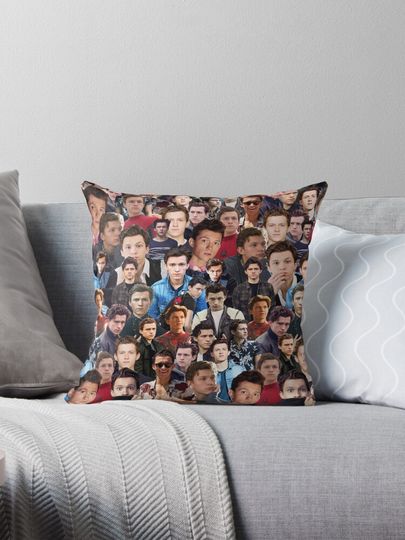 Tom Holland Collage Pillow