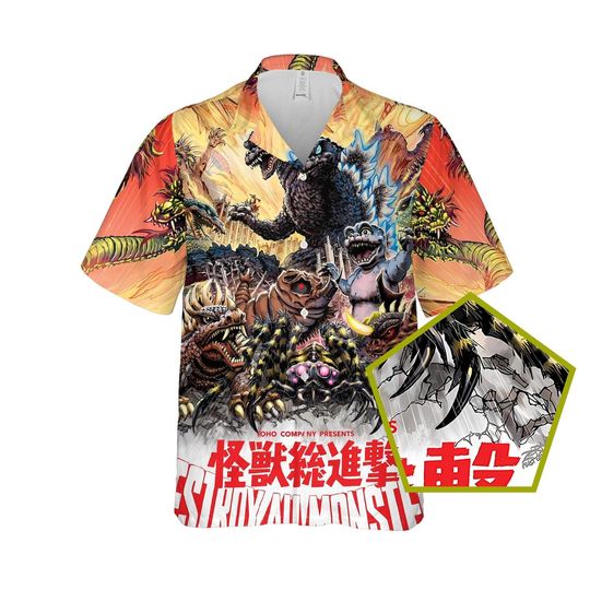 GA bulldogs Football Hawaiian Shirt, Button-Down Aloha Shirt, Loose Fit, Men's Summer Beachwear