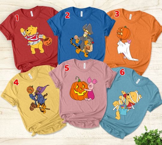 Disney Winnie The Pooh Halloween Shirt , Pooh And Friend Halloween Shirt