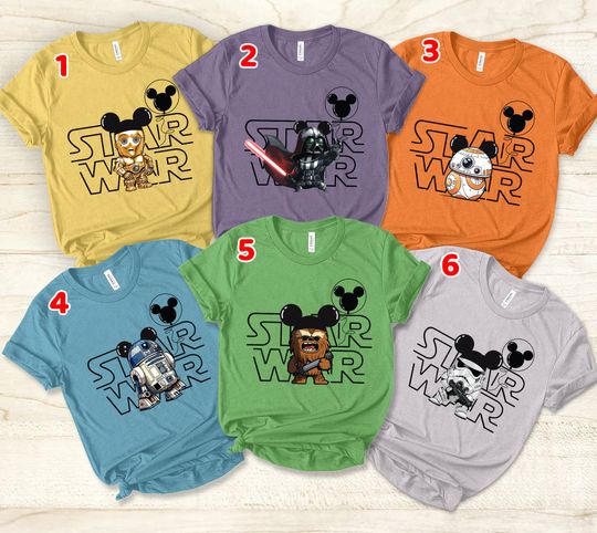 Star Wars Group Character, Star Wars Mickey Balloon Shirt, Star Wars Mickey Shirt, Star Wars Shirts, Disney Family Shirt, Disney Trip