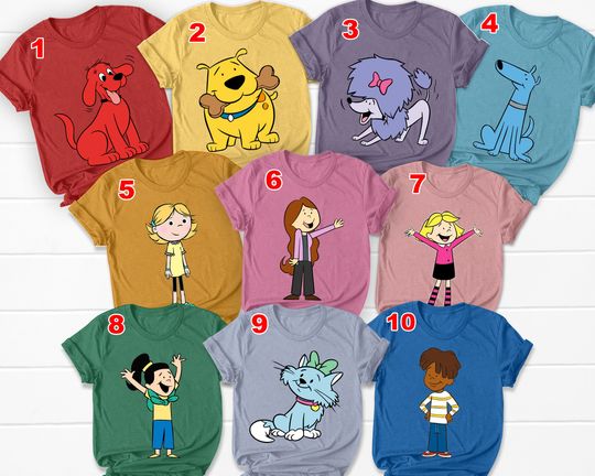 Clifford the Big Red Dog Shirt, Personalized Clifford Dog Family Birthday Shirt, Clifford Dog Party Shirt, Clifford Dog Birthday