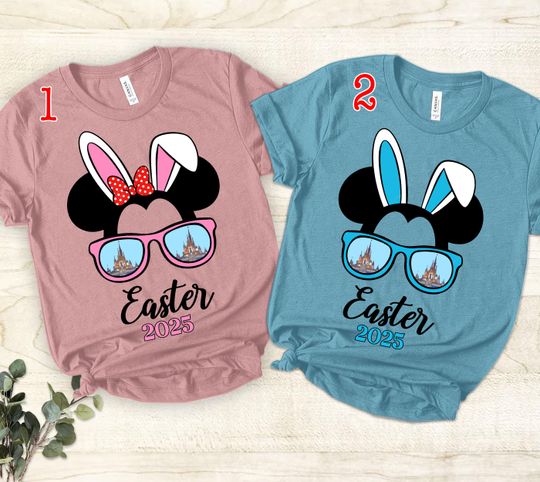 Discover Disney Easter Shirt 2025, Mickey and Minnie Bunny Ears Shirts, Disney Easter Shirts, Easter Disneyland shirt,Easter Gifts,Disney Bunny Shirt