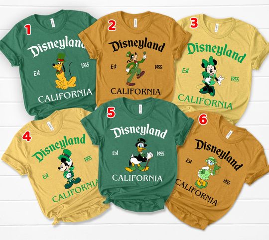 Disney St Patrick's Day Shirt, Mickey And Friends St Paddys Shirt, Disney 2025 Holiday Shirt, Pluto Tee, Goofy Tee, Daisy Tee, Donald Tee