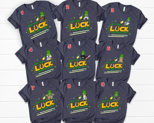 Disney Star Wars Happy St. Patricks Day May The Luck Be With You Shirt, Galaxy's Edge Shamrock Lucky Irish Gift, WDW Disneyland 2025