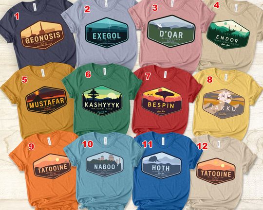 National Parks Star Wars Planets Shirt, Disneyland Parks Shirt, Endor Park Sweatshirt, Tatooine Shirt, Disney Parks Shirt