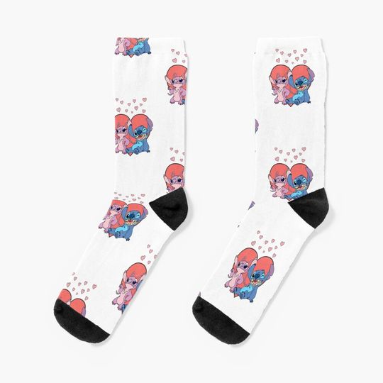 Stitch and Angel Socks