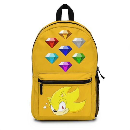 Sonic the hedgehog Backpack, Super Sonic Backpack, video game,