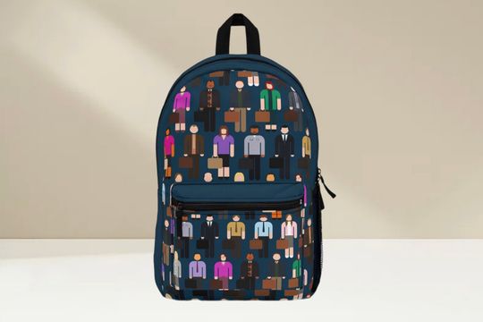 The Office Backpack | Logo Figure Dunder Mifflin Bag Gift For Her For Him