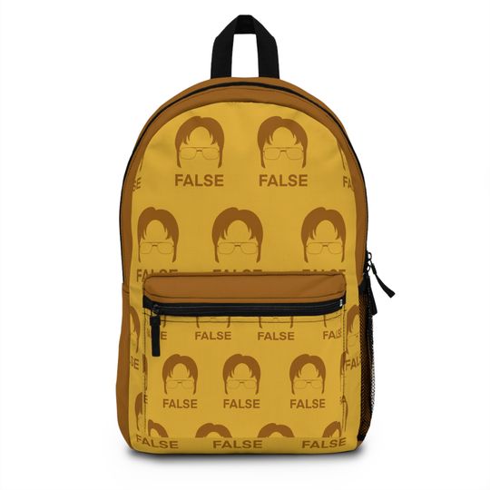 FALSE Dw Schrute Backpack | The Office Backpack Dunder Mifflin Logo