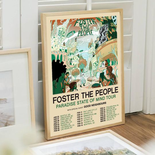 Foster The People brings Paradise State of Mind on the road 2025 tour poster
