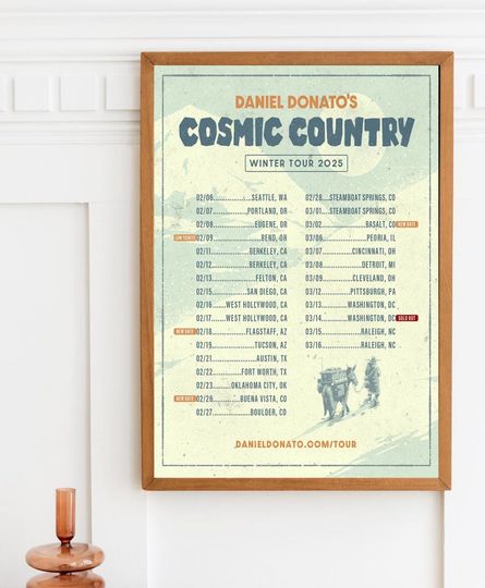 Daniel Donato Winter Tour 2025 Cosmic Country Tour Poster