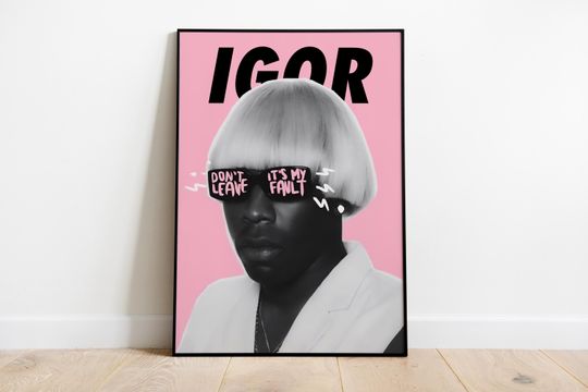 Tyler the creator print Igor Hip Hop album cover poster hip hop wall art Rapper Gift for rap lover Wall Art Hip Hop Culture