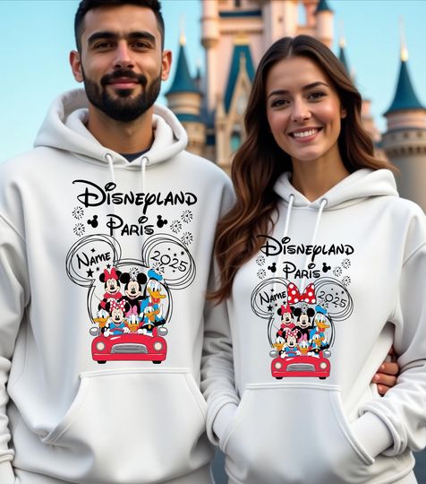 Personalised Disneyland Hoodie, Disney Trip Hoodie, Disney Trip 2025 Hoodie, Disney Unisex Kids Gift Top, Disneyland Family Matching Hoodie