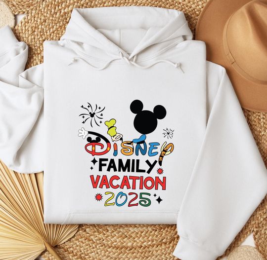 2025 Disney Family Vacation Hoodie,  Family Vacation Hoodie, Disney Trip Hoodie