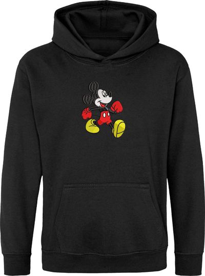 Embroidered Mickey Hoodie, Disney Mickey, Funny Cartoon Character, Embroidered Mickey Mouse Hoodie, Kids embroidery Unisex Gift Hood Top
