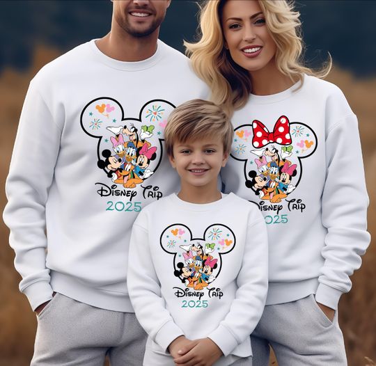 Custom Disney 2025 Sweatshirt, 2025 Disney Sweaters, Disney Trip Shirts, Disney Family Matching Shirt
