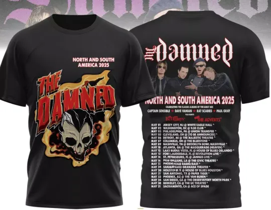 The Damned Rock Band North And South America 2025 AOP 3D T-shirt