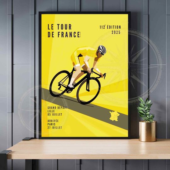 Official 2025 Tour de France Poster