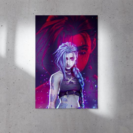 Arcane Poster, League of Legends Poster, Jinx Anime Poster