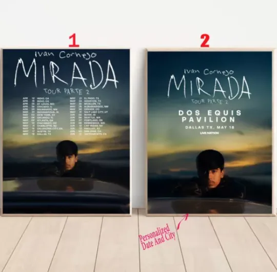 Custom Ivan Cornejo North American Mirada Tour 2025 Poster