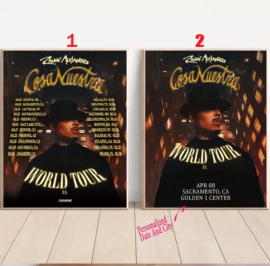 Custom Rauw Alejandro Cosa Nuestra Tour  2025 Poster