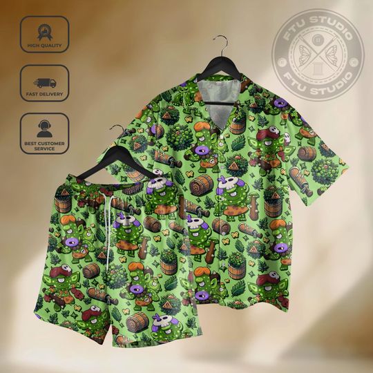Goblin Green Hawaiian Shirt Dungeon Character Shirt Fantasy Game Gifts