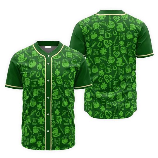 Doodle Pattern Saint Patrick's Day Twisted Tea Baseball Jersey - Twisted Tea Jersey Shirt For Men Women, Twisted Tea Baseball Shirt