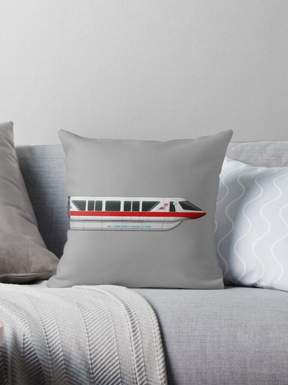 Monorail Red Pillow