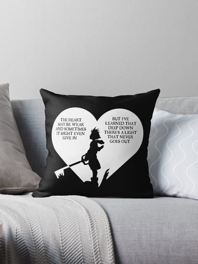 Kingdom hearts sora quote Pillow