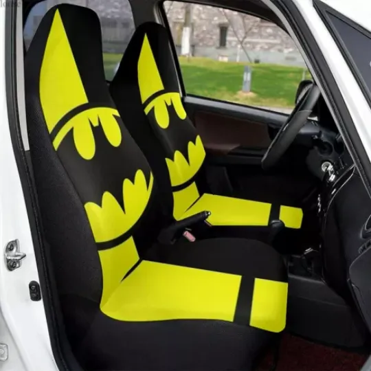 Superhero Batman 2PCS Car Seat Covers Universal Fit Pickup SUV Seat Protectors