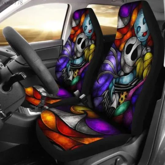 The Nightmare Before Christmas 2PCS Car Seat Covers Pickup Truck Seat Protectors