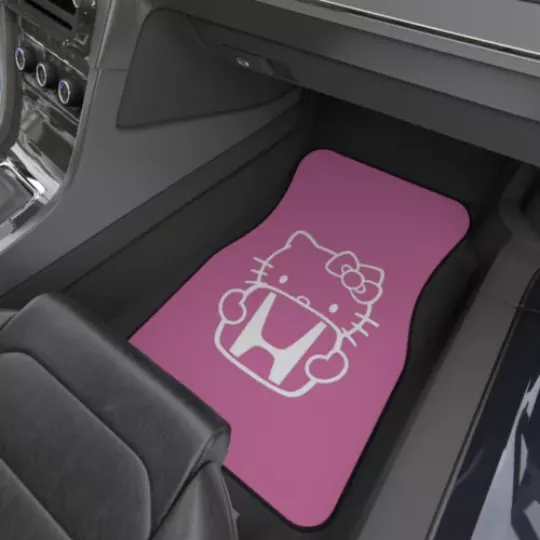 JDM Hello Kitty Honda Car Mats, Universal Floor Mats, Honda Civic