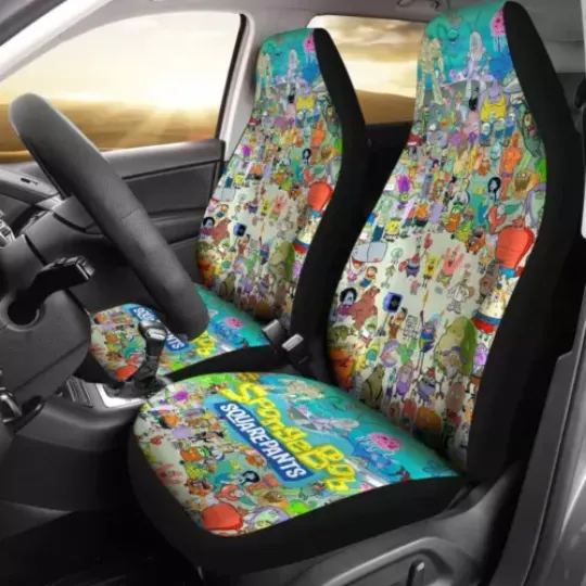 Full Character Spongebob Car Seat Covers For Fans