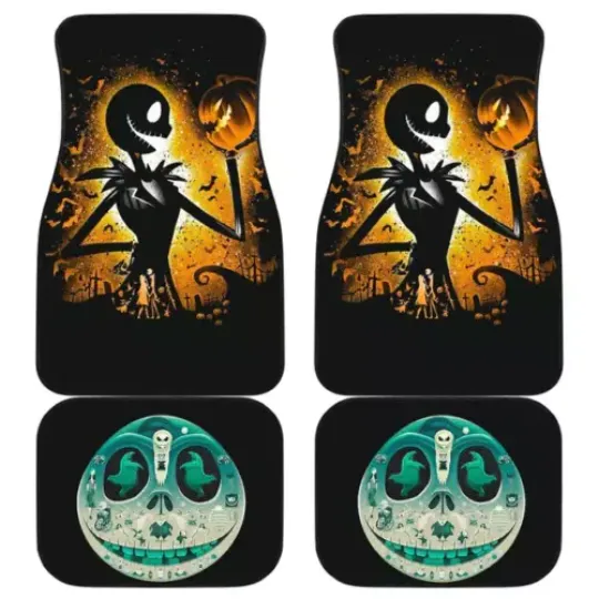 Nightmare Before Christmas Car Floor Mats Jack And Pumpkin