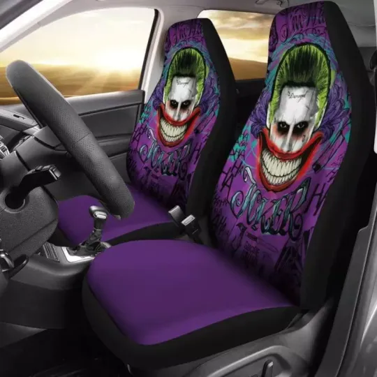 Joker Face Car Seat Covers, Gift Movies For Fans