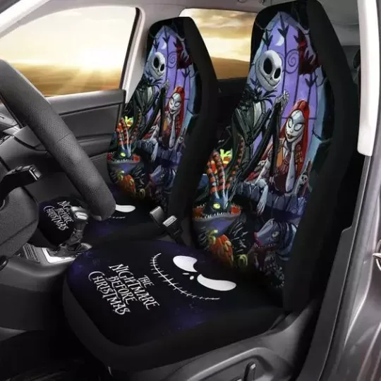 Cartoon Nightmare Before Christmas Car Seat Covers (set of 2)