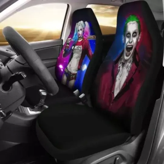 Joker Harley Quinn Car Seat Covers, Movies Car Seat Covers (set of 2)