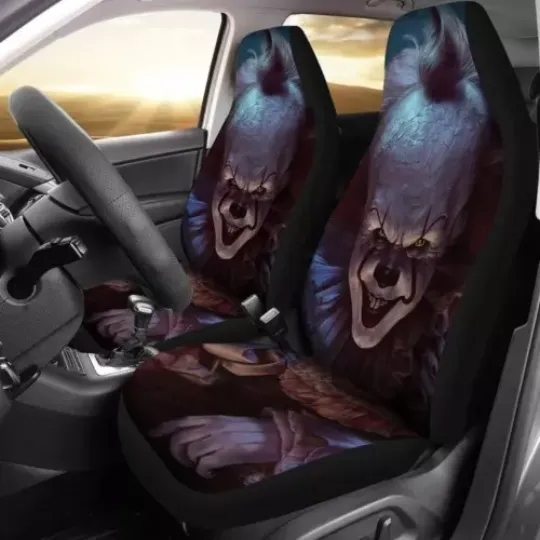 Pennywise Scary Car Seat Covers Horror Car Seat Covers (set of 2)