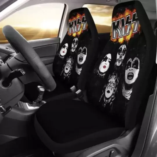 Kiss Band Art Rock Band Car Seat Covers Amazing Gift, Car Seat Covers (set of 2)