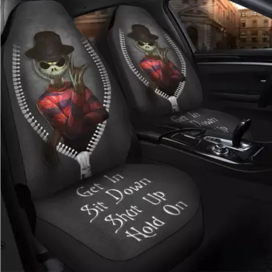 Jack Skellington Mix Freddy Krueger Horror Car Seat Covers