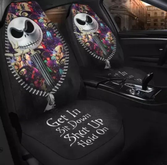 Get In Sit Down Shut Up Hold On Jack Skellington Car Seat Covers