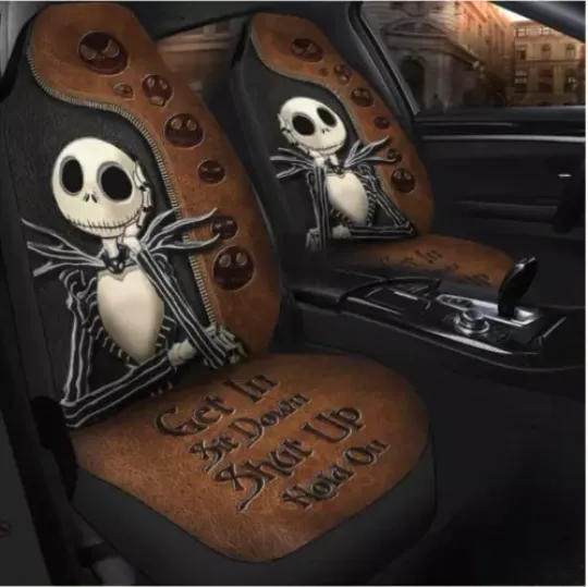 Fun Jack Skellington Get In Sit Down Shut Up Hold On Car Seat Covers