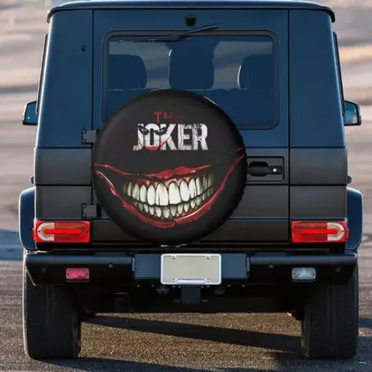 Joker Smiling Mouth Hahaha Why So Serious Car Spare Tire Cover