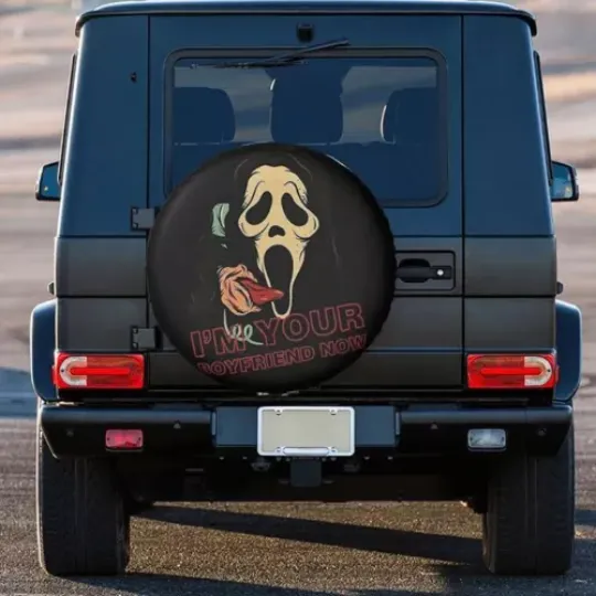 Horror Scream Ghostface I'm Your Boyfriend Now Car Spare Tire Cover