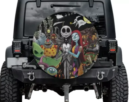 Nightmare Before Christmas Jack Sally And Friends Car Spare Tire Cover