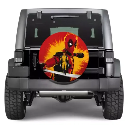 Deadpool Blade And Wolverine Deadpool 3 Car Spare Tire Cover